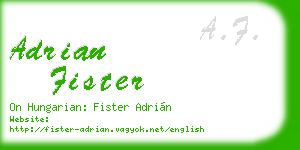 adrian fister business card